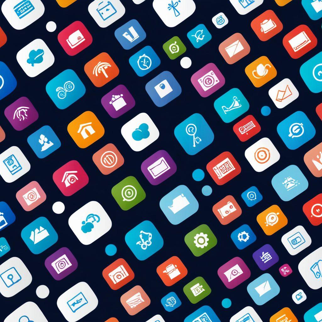 A series of diverse digital devices displaying a user-friendly insurance platform interface, surrounded by vibrant icons representing various insurance options like health, auto, and home. Include a dynamic background of abstract possibilities and pathways, suggesting exploration and innovation. The scene should convey a sense of empowerment and custom solutions, with bright and engaging colors to attract attention. super-realistic. vibrant colors. white background.